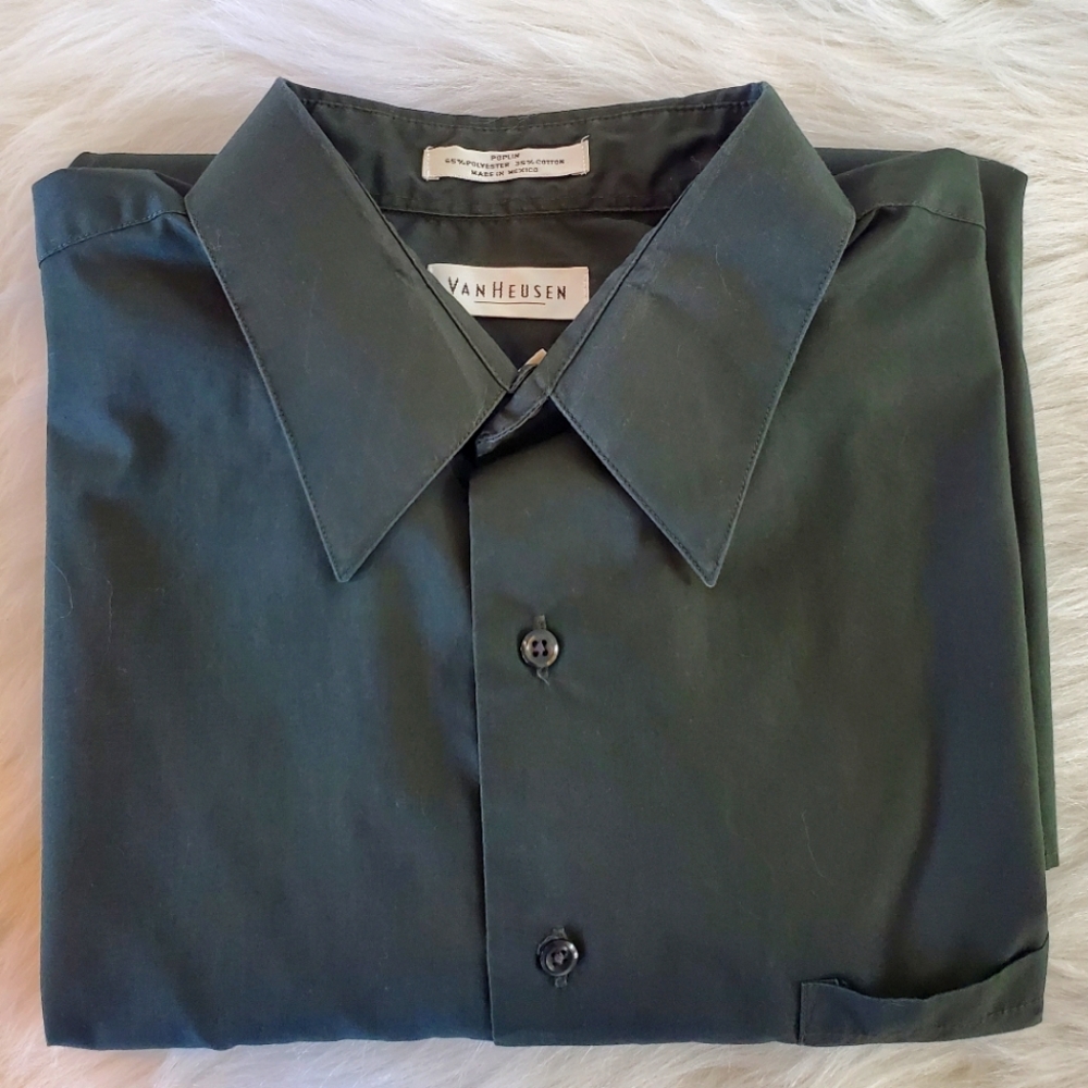 VAN HEUSEN - MEN'S SHIRT - XL - 17 (32/33) - POPLIN